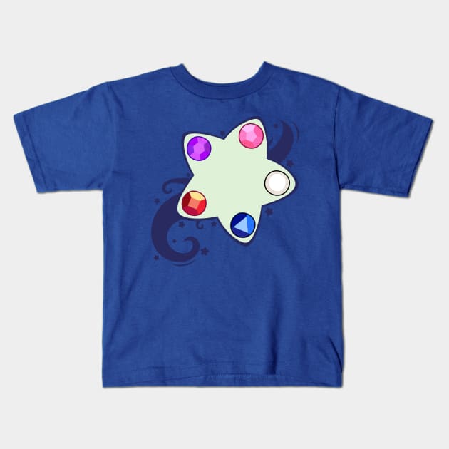 Star of the Crystal Gems Kids T-Shirt by Sara Knite